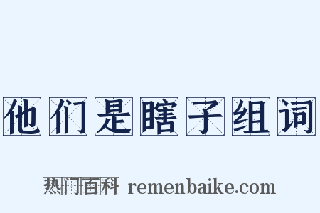 他们是瞎子组词是什么意思的图片